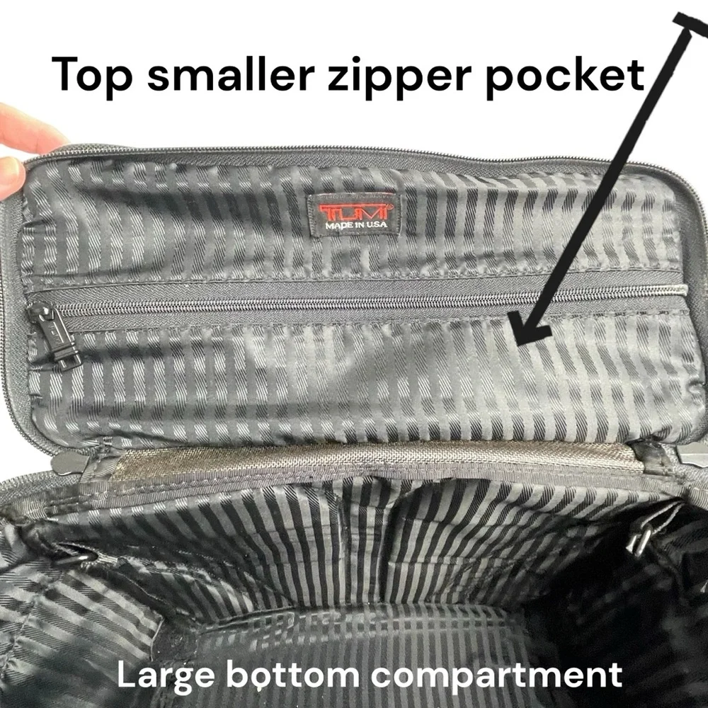 TUMI Alpha Brief Pack Backpack Laptop Tablet Black Nylon Bag 26186D4